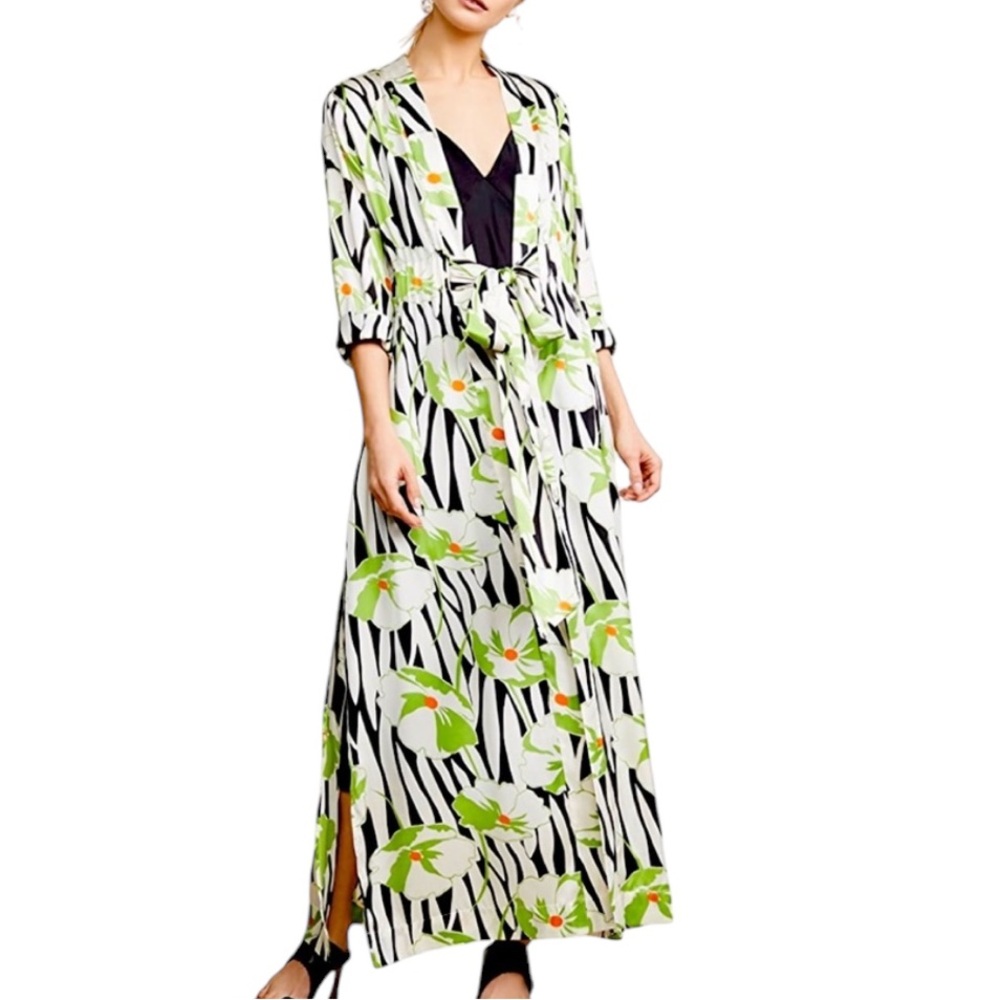 Jill Jill Stuart NWT green floral multi print kimono/dress